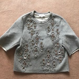 Phillip Lim grey sweater with strass and studs